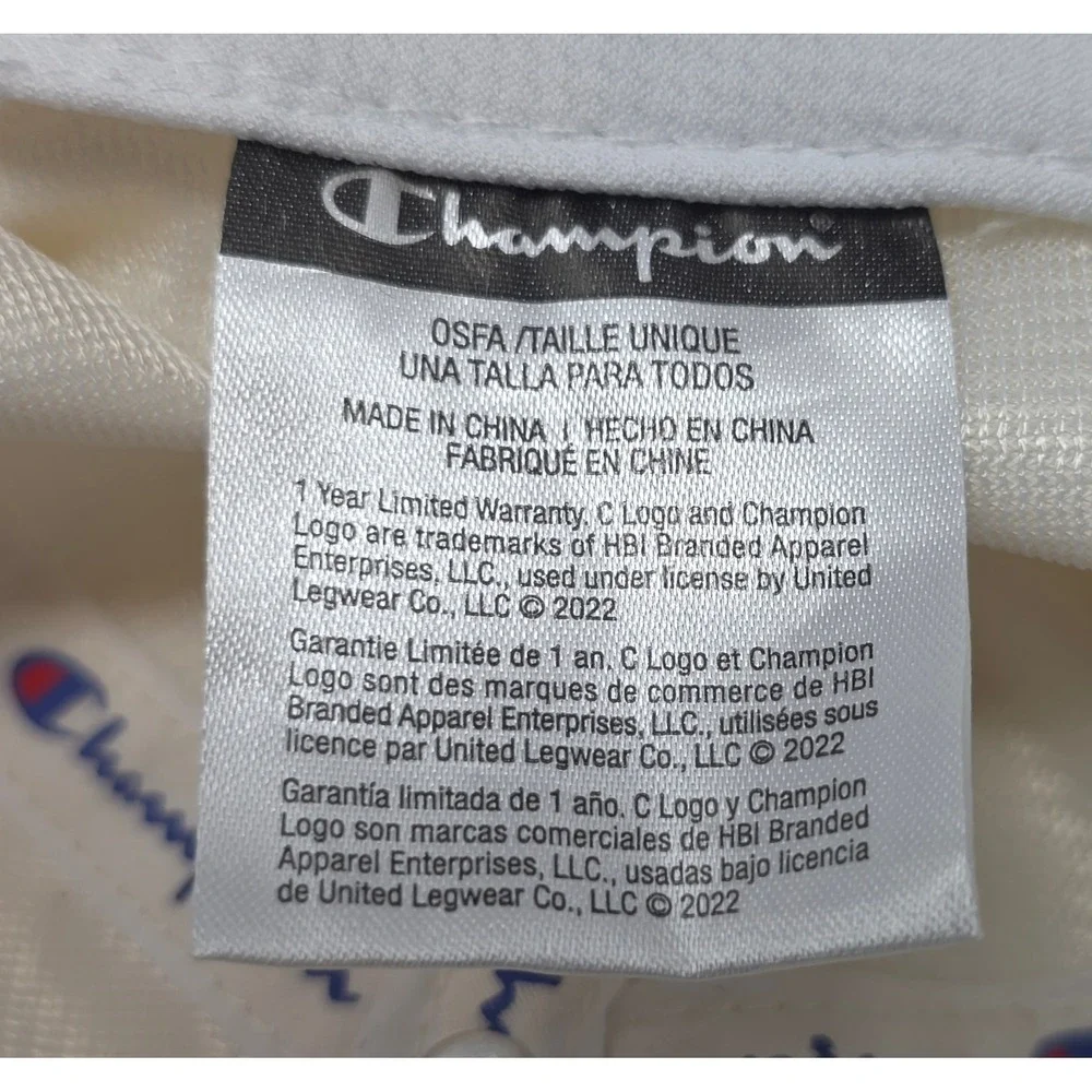 Champion Baseball Cap Womens Cream Floral Underbrim Strapback Hat